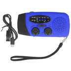 Hand Crank Solar Radio Multifunctional Emergency Radio LED Radio with Flashlight for Outdoor CampingBlue Europe
