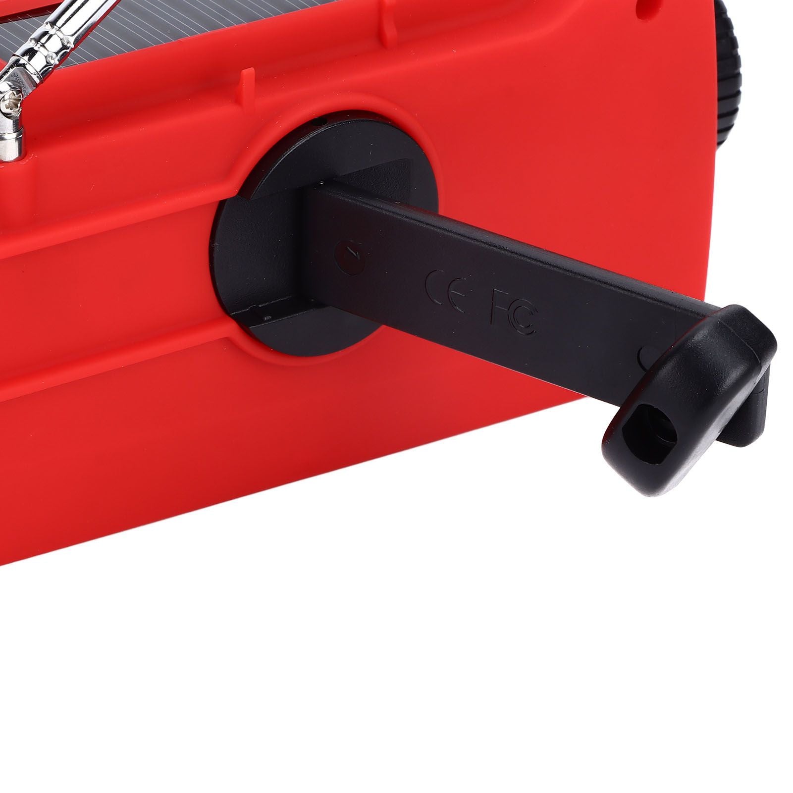 Emergency Radio Hand Power Generation Solar Radio with LED Flashlight 2000mah Charging for Camping HikingRed EU Type