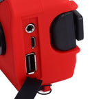 Emergency Radio Hand Power Generation Solar Radio with LED Flashlight 2000mah Charging for Camping HikingRed EU Type