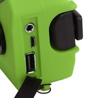 Emergency Radio Hand Power Generation Solar Radio with LED Flashlight 2000mah Charging for Camping HikingGreen EU Type