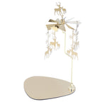 Candle Holder Round Triangle Tray Romantic European Style Stainless Steel Rotating Aromatherapy Wind Chime Candle Holder Snowflake Deer