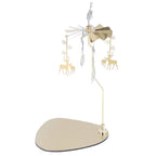 Candle Holder Round Triangle Tray Romantic European Style Stainless Steel Rotating Aromatherapy Wind Chime Candle Holder Snowflake Deer
