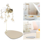 Candle Holder Round Triangle Tray Romantic European Style Stainless Steel Rotating Aromatherapy Wind Chime Candle Holder Snowflake Deer