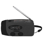 Hand Crank Solar Radio with LED Flashlight Portable FM AM WB USB Radio for Emergency Disaster PreventionBlack Japanese
