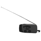 Hand Crank Solar Radio with LED Flashlight Portable FM AM WB USB Radio for Emergency Disaster PreventionBlack Japanese