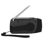 Hand Crank Solar Radio with LED Flashlight Portable FM AM WB USB Radio for Emergency Disaster PreventionBlack Japanese
