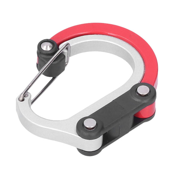 D Type Carabiner Multifunction Portable Aluminum Alloy Hook Clasp Clip for Outdoor Camping Picnic HikingRed