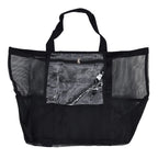 Beach Bags Mesh Oxford Cloth Oversized Storage Tote Bags for Beach Picnic Barbecue Camping