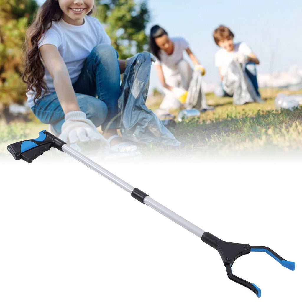 Trash Grabber Aluminum Alloy ABS Material Folding Design Lightweight Portable Blue Black Labor Saving Picker