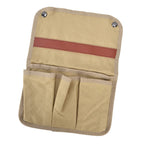 Camping Chair Armrest Storage Bag Large Capacity Multiple Pockets Portable Chair Hanging Storage Bag for Outdoor BeachKhaki