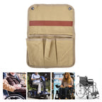 Camping Chair Armrest Storage Bag Large Capacity Multiple Pockets Portable Chair Hanging Storage Bag for Outdoor BeachKhaki
