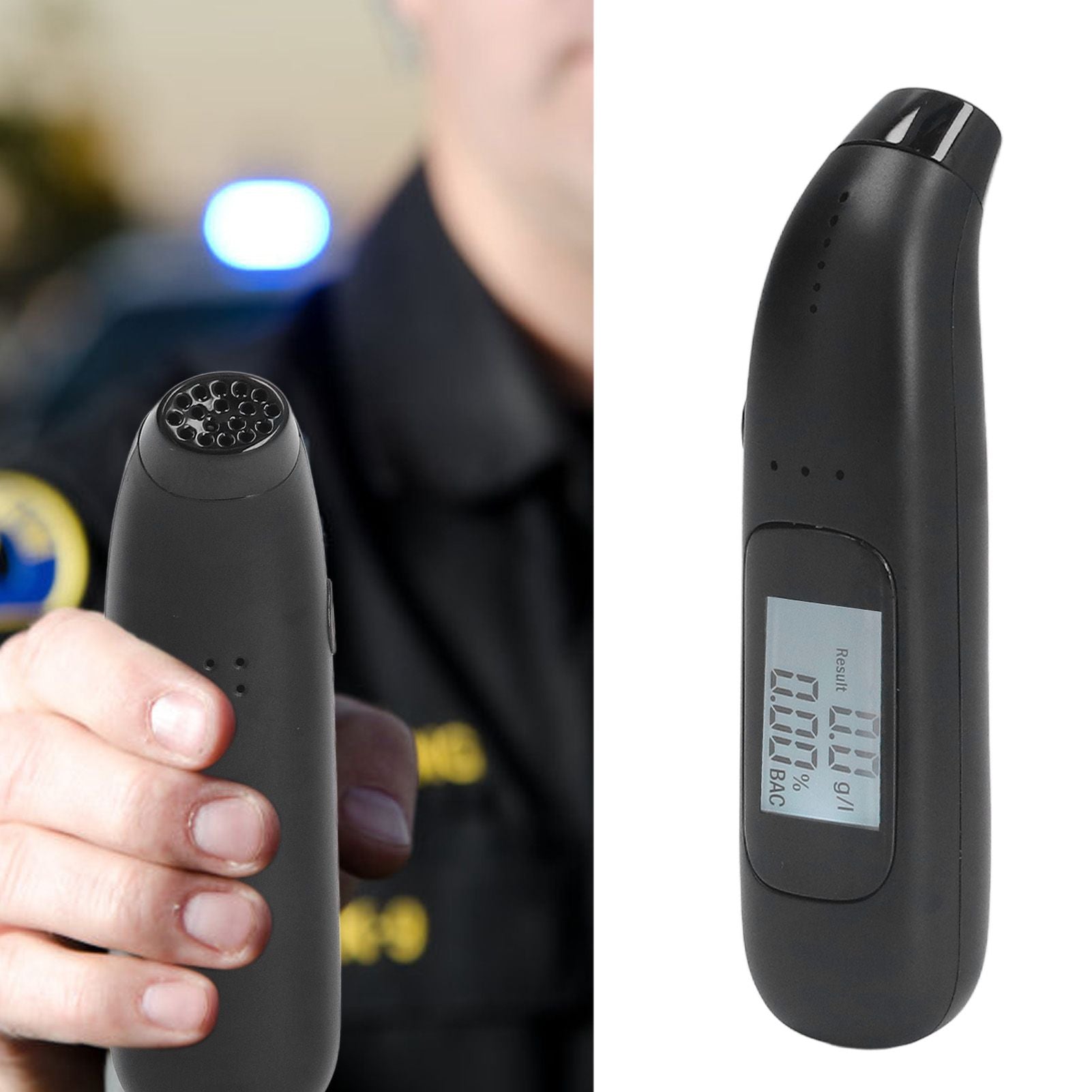Alcohol Tester DC5V 1A Blowing Type High Accuracy Portable Alcohol Breathalyzer Quick Check Breathalyzer for Driver