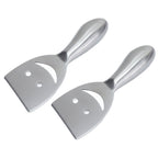 2pcs Cheese Plane Multifunctional Stainless Steel Smile Style Cheese Shaver for Kitchen Baking