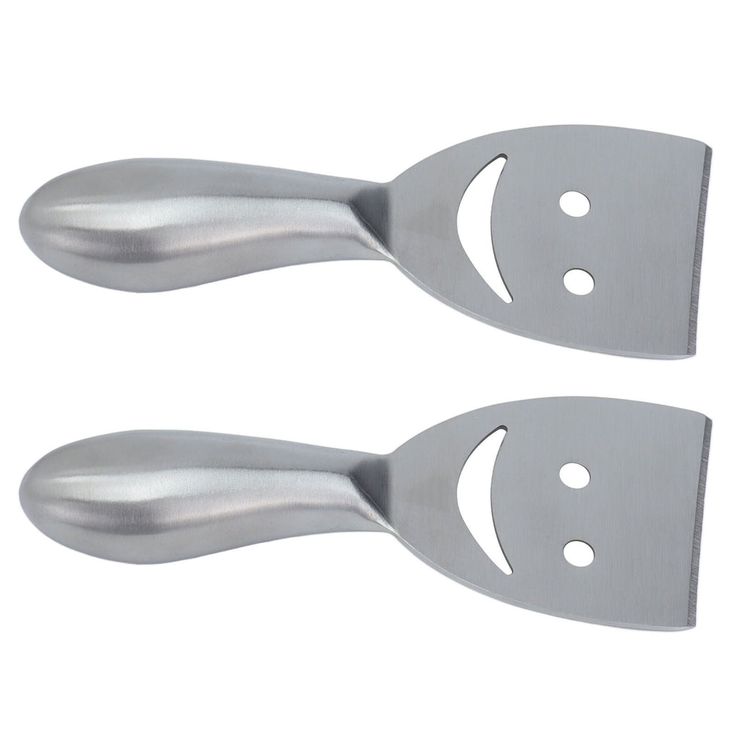 2pcs Cheese Plane Multifunctional Stainless Steel Smile Style Cheese Shaver for Kitchen Baking
