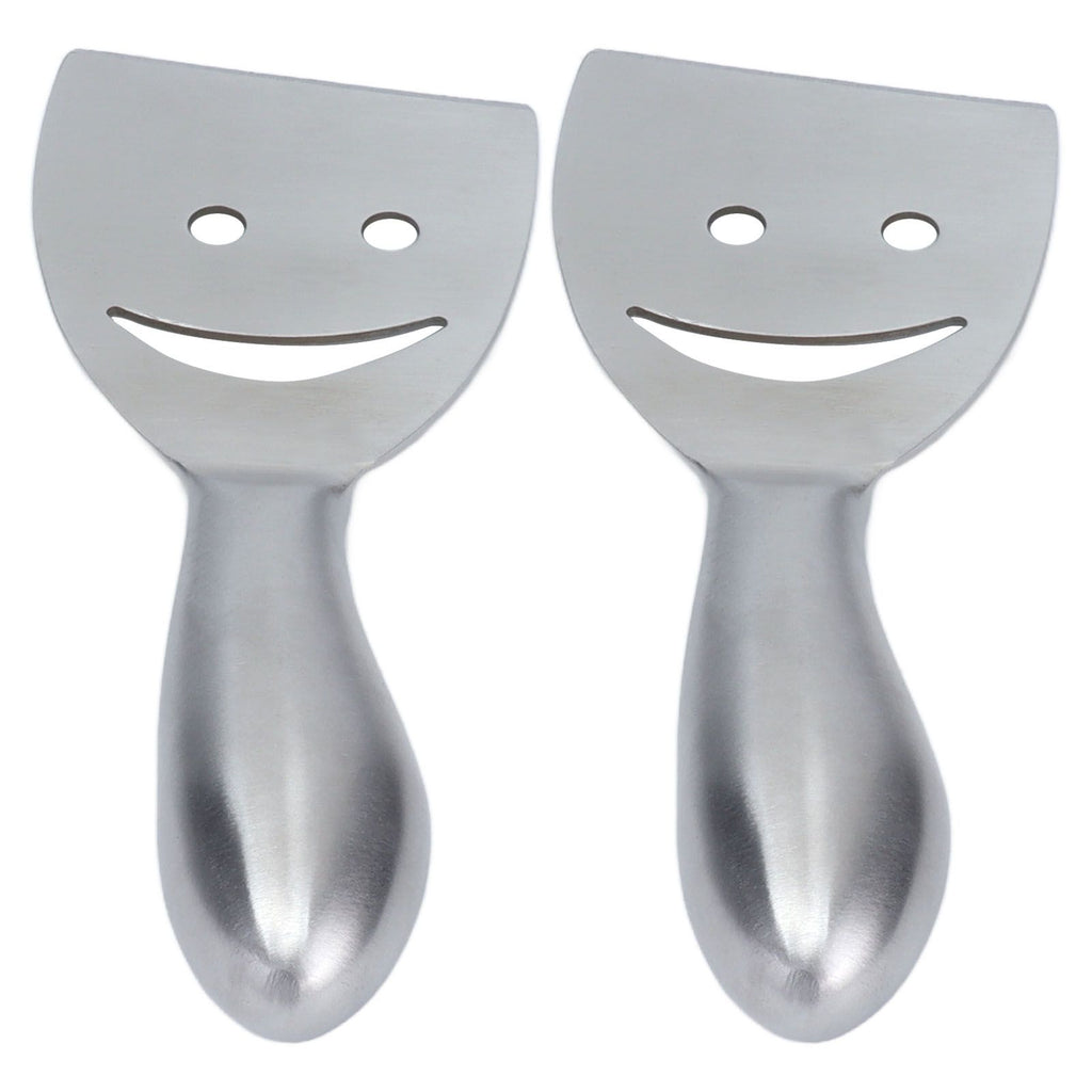 2pcs Cheese Plane Multifunctional Stainless Steel Smile Style Cheese Shaver for Kitchen Baking