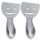 2pcs Cheese Plane Multifunctional Stainless Steel Smile Style Cheese Shaver for Kitchen Baking