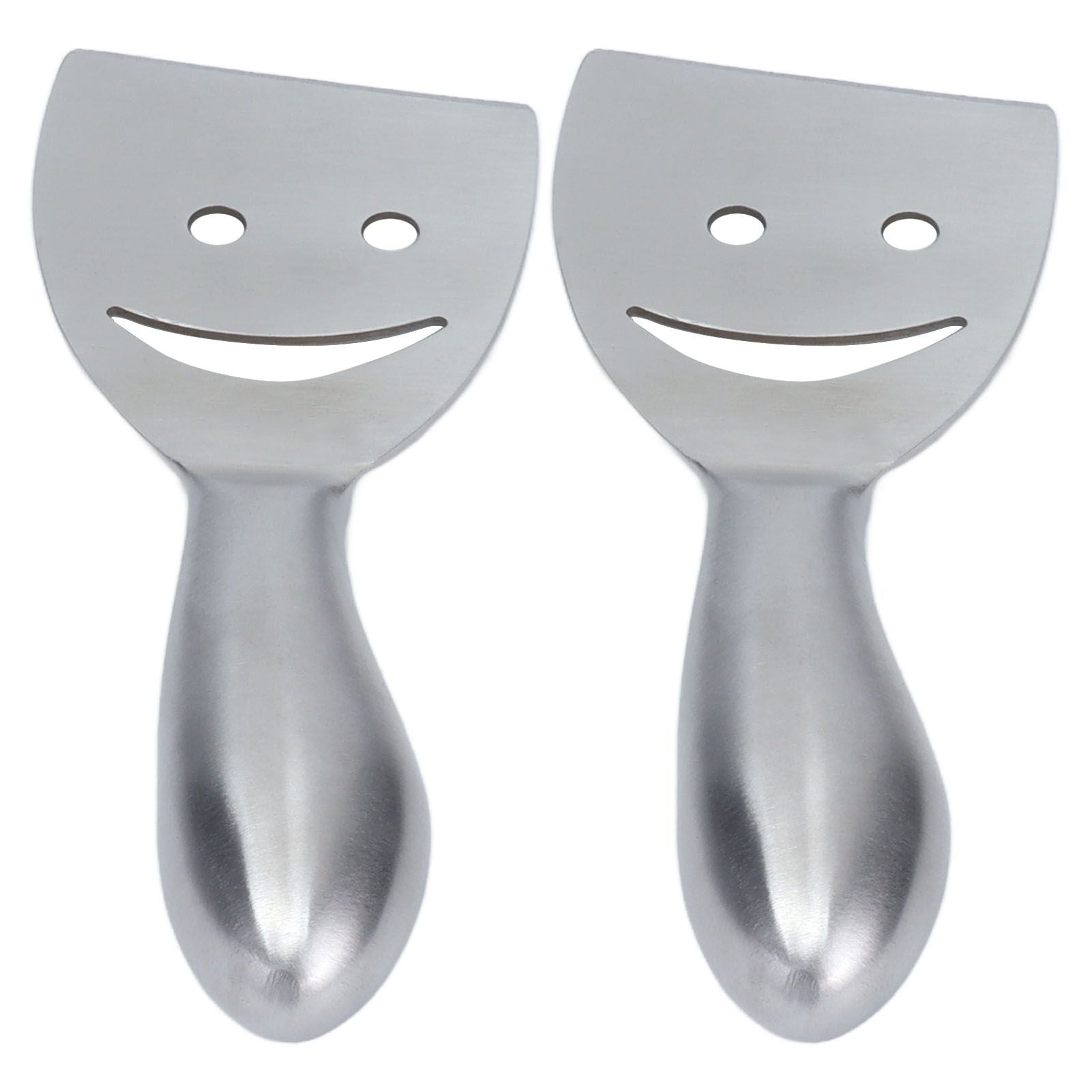 2pcs Cheese Plane Multifunctional Stainless Steel Smile Style Cheese Shaver for Kitchen Baking