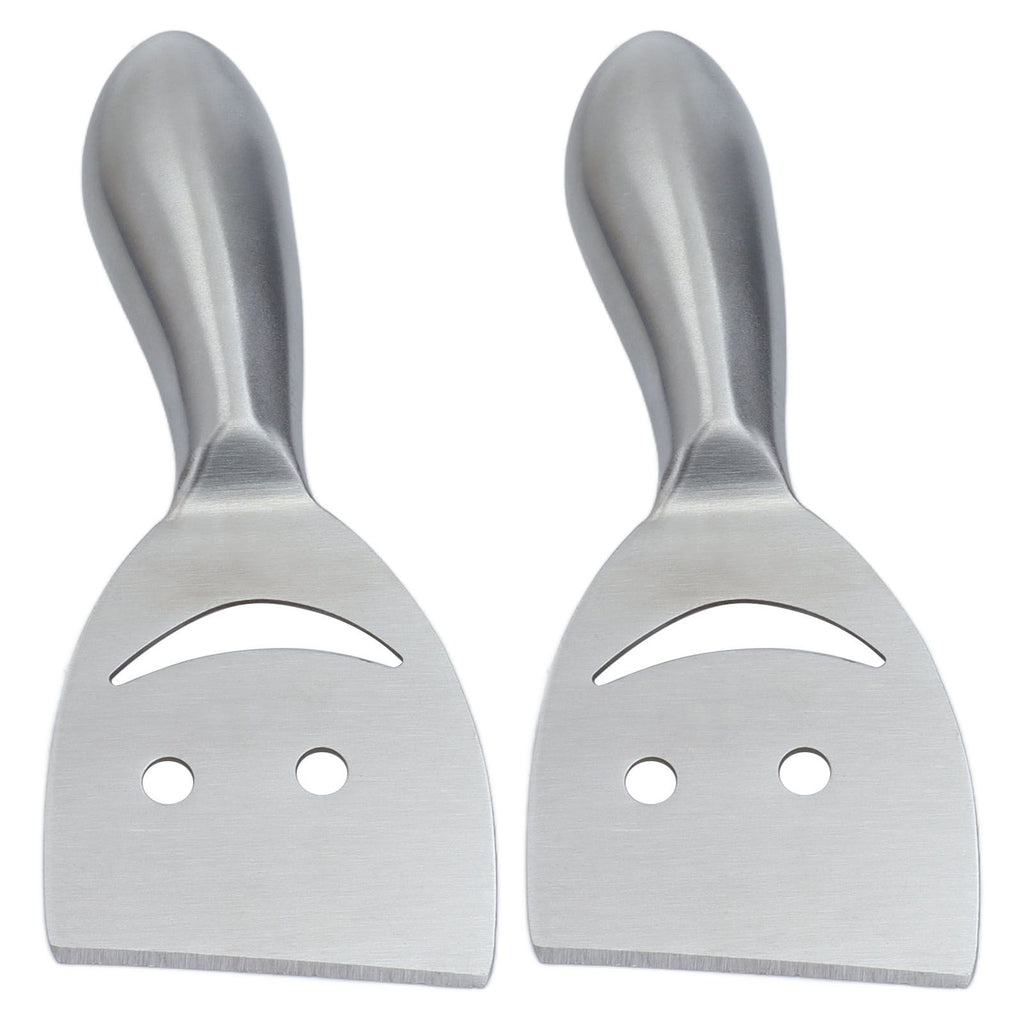 2pcs Cheese Plane Multifunctional Stainless Steel Smile Style Cheese Shaver for Kitchen Baking