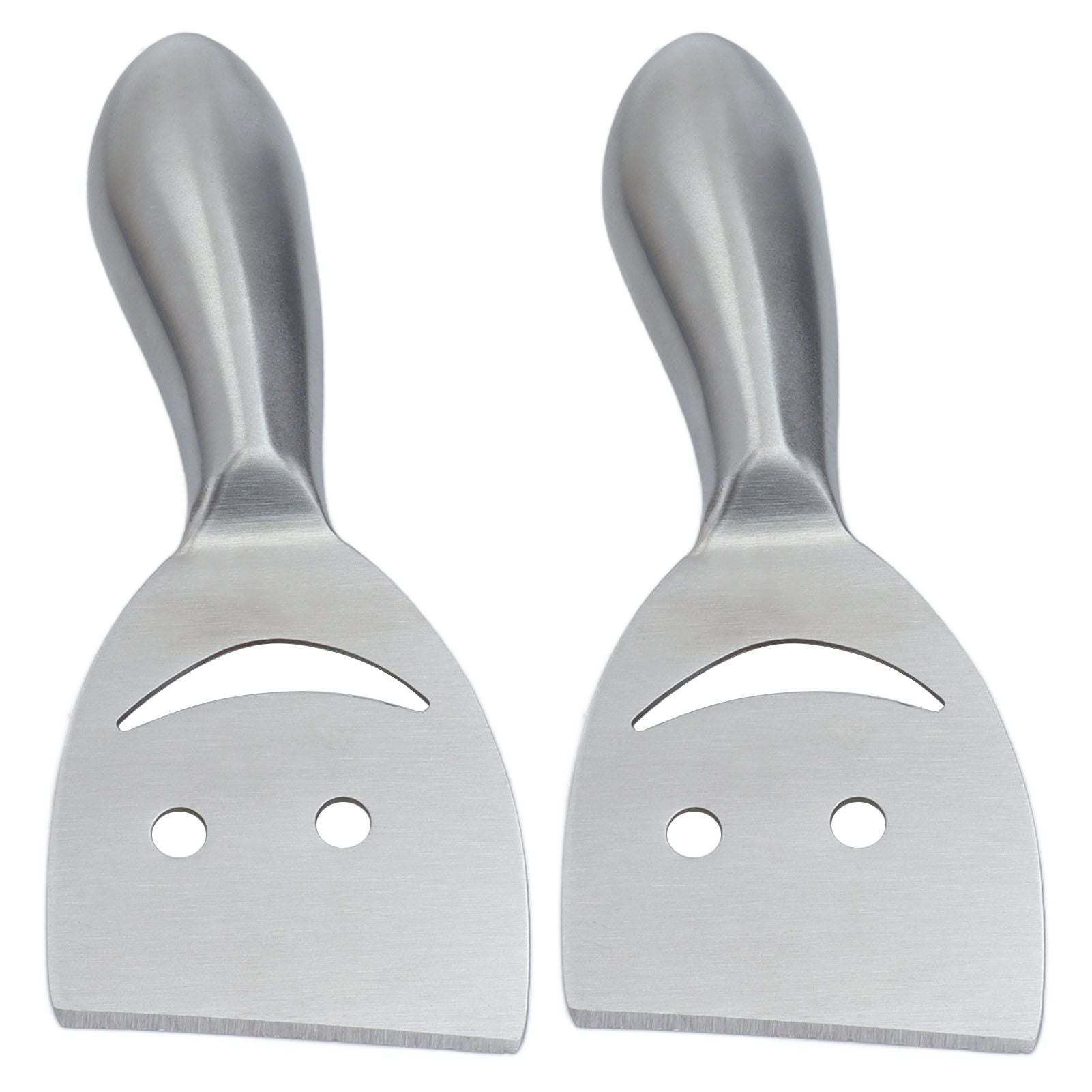 2pcs Cheese Plane Multifunctional Stainless Steel Smile Style Cheese Shaver for Kitchen Baking