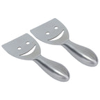 2pcs Cheese Plane Multifunctional Stainless Steel Smile Style Cheese Shaver for Kitchen Baking