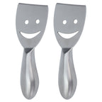 2pcs Cheese Plane Multifunctional Stainless Steel Smile Style Cheese Shaver for Kitchen Baking