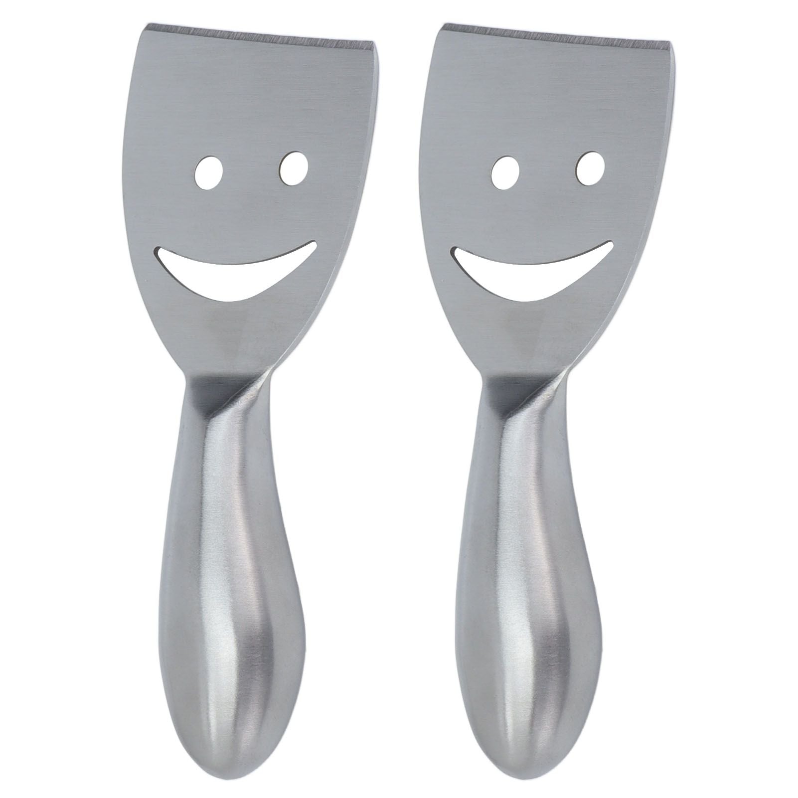 2pcs Cheese Plane Multifunctional Stainless Steel Smile Style Cheese Shaver for Kitchen Baking