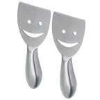 2pcs Cheese Plane Multifunctional Stainless Steel Smile Style Cheese Shaver for Kitchen Baking
