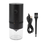 Electric Coffee Grinder USB Charging Black Simple Operation Coffee Bean Grinder for Home Camping Travel 3.7V 13W