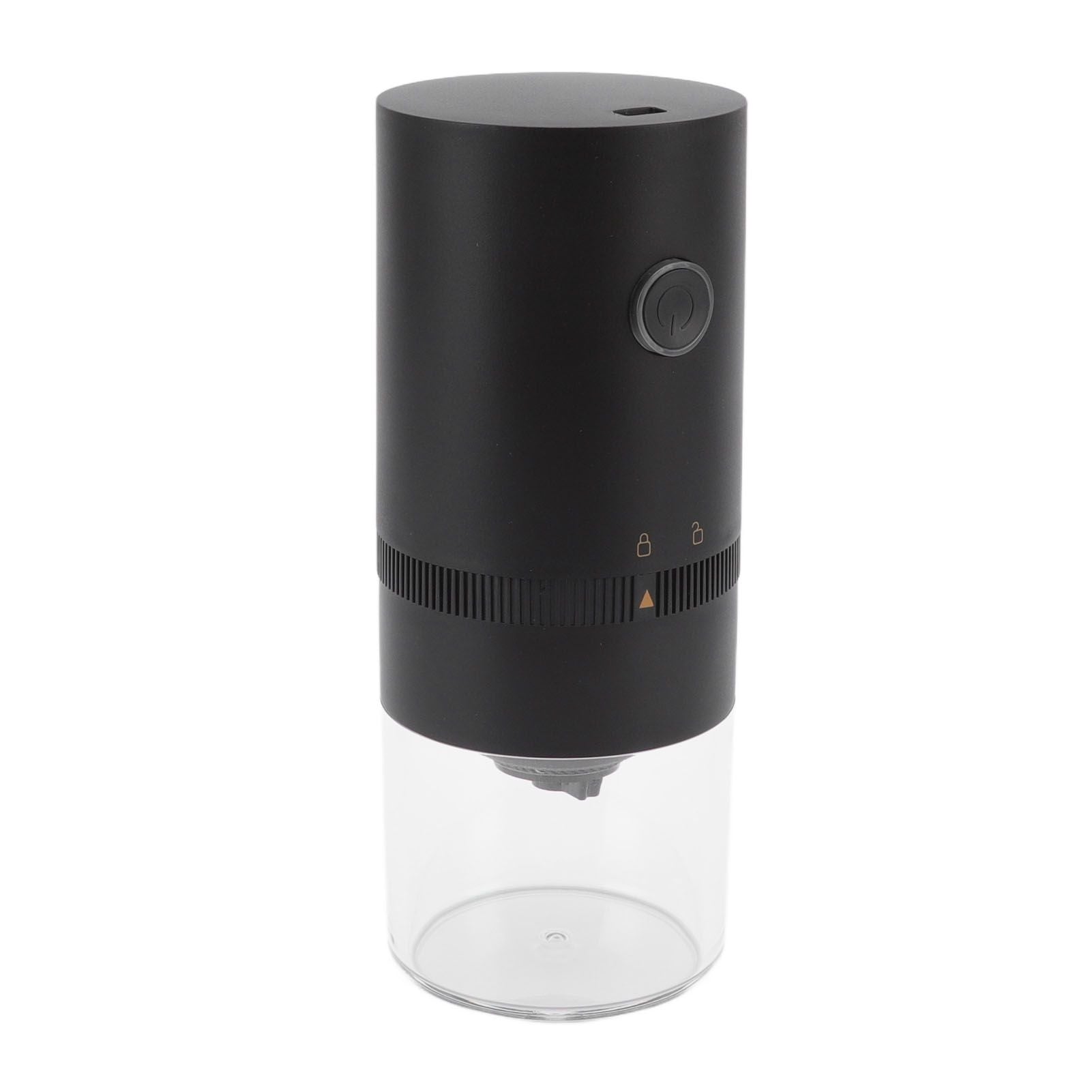 Electric Coffee Grinder USB Charging Black Simple Operation Coffee Bean Grinder for Home Camping Travel 3.7V 13W