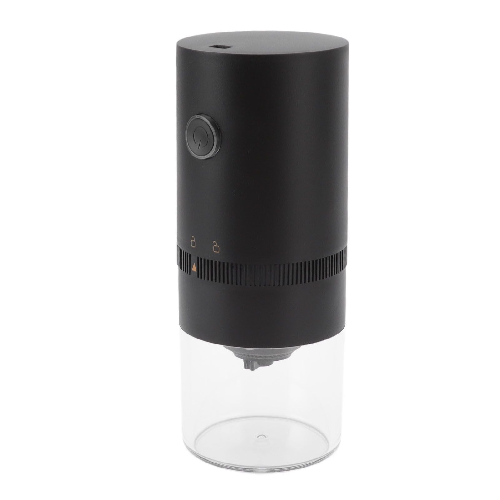 Electric Coffee Grinder USB Charging Black Simple Operation Coffee Bean Grinder for Home Camping Travel 3.7V 13W