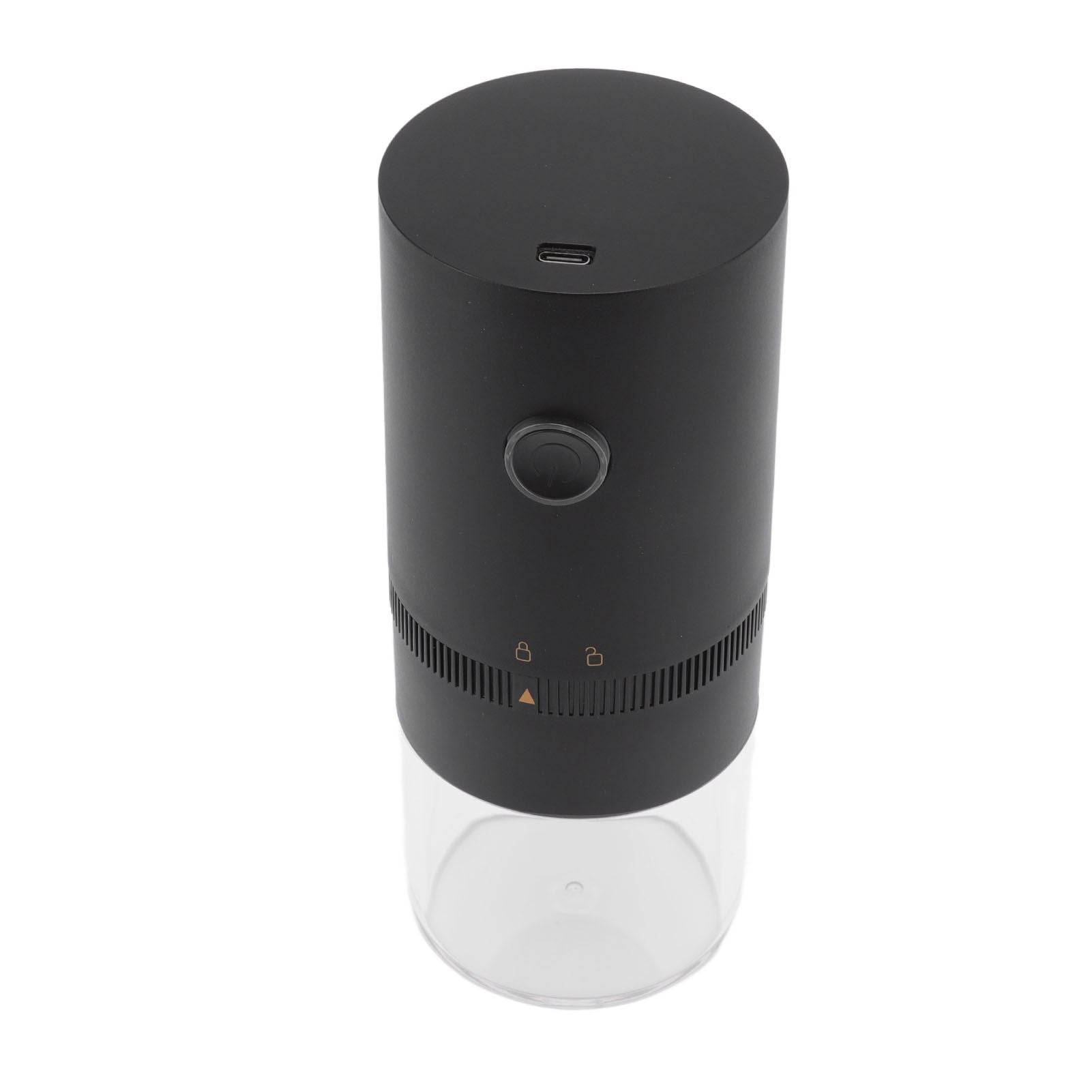 Electric Coffee Grinder USB Charging Black Simple Operation Coffee Bean Grinder for Home Camping Travel 3.7V 13W