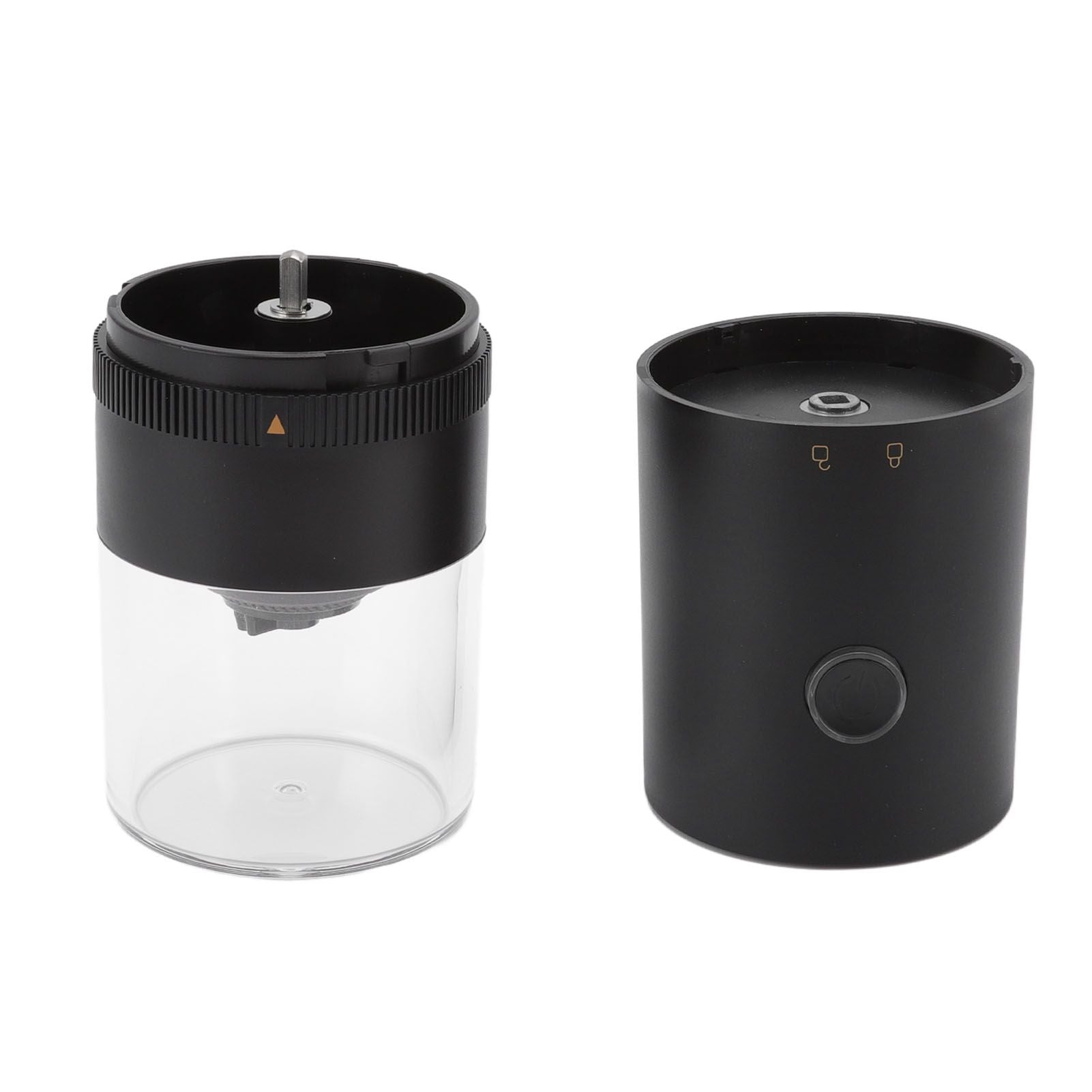 Electric Coffee Grinder USB Charging Black Simple Operation Coffee Bean Grinder for Home Camping Travel 3.7V 13W