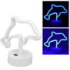 LED Dolphin Neon Light USB Or Battery Powered Unique Room Decoration Accessory with Base