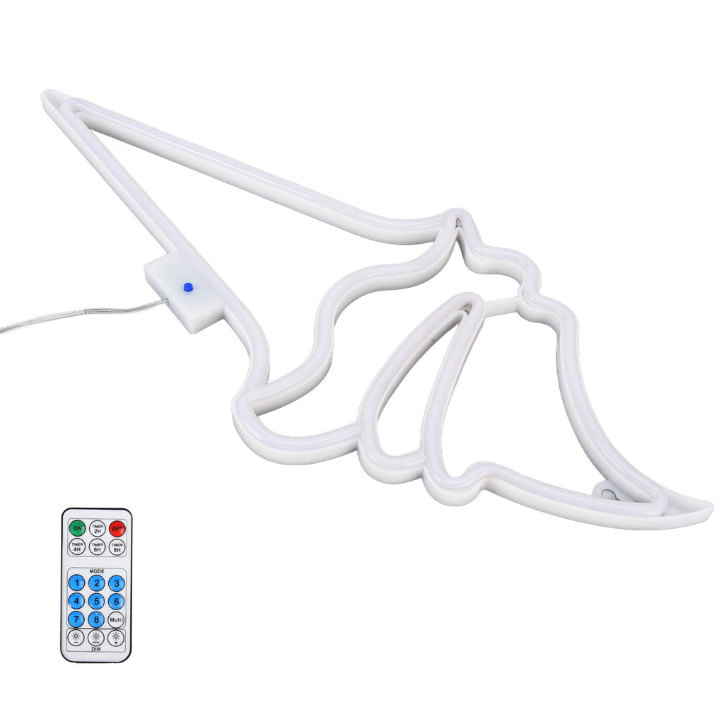 LED Neon Light Ice Cream Waterproof Battery USB Powered Hangable Decorative Remote Control Neon Sign for Home Party(Blue Pink )