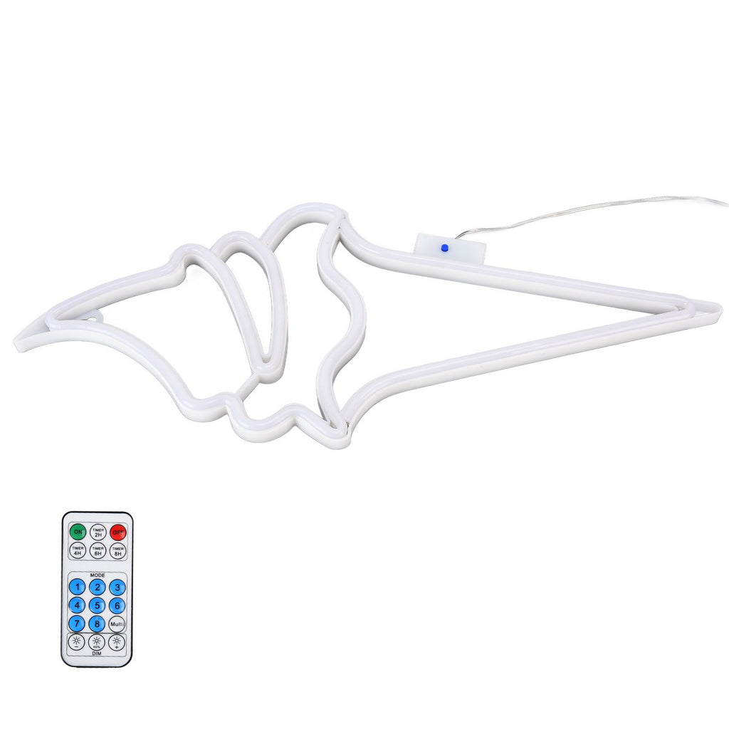 LED Neon Light Ice Cream Waterproof Battery USB Powered Hangable Decorative Remote Control Neon Sign for Home Party(Blue Pink )
