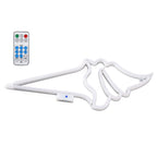 LED Neon Light Ice Cream Waterproof Battery USB Powered Hangable Decorative Remote Control Neon Sign for Home Party(Blue Pink )