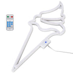 LED Neon Light Ice Cream Waterproof Battery USB Powered Hangable Decorative Remote Control Neon Sign for Home Party(Blue Pink )