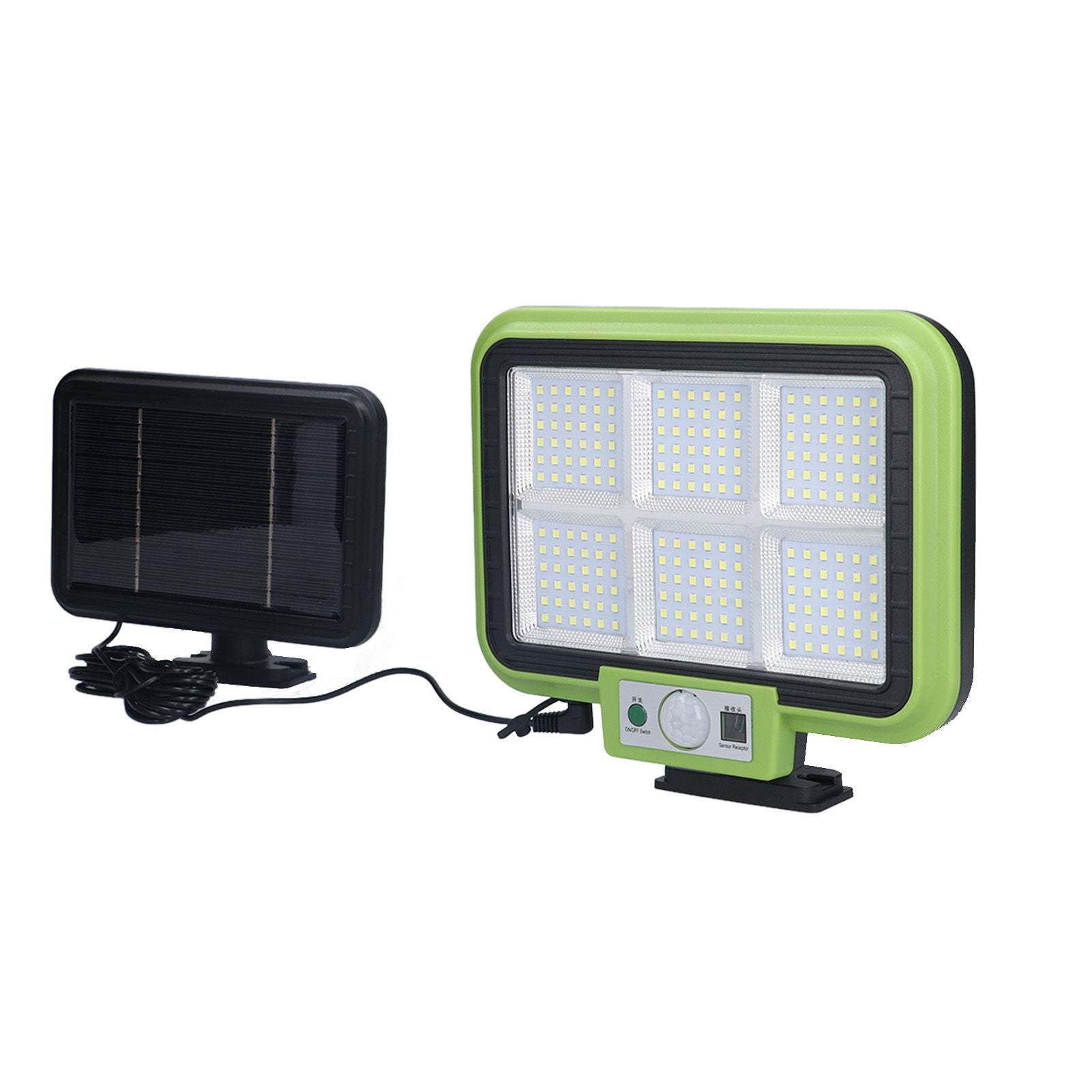 Solar Light Rotatable Panels Rechargeable Battery Motion Sensor Function Waterproof Lighting Device for Yards