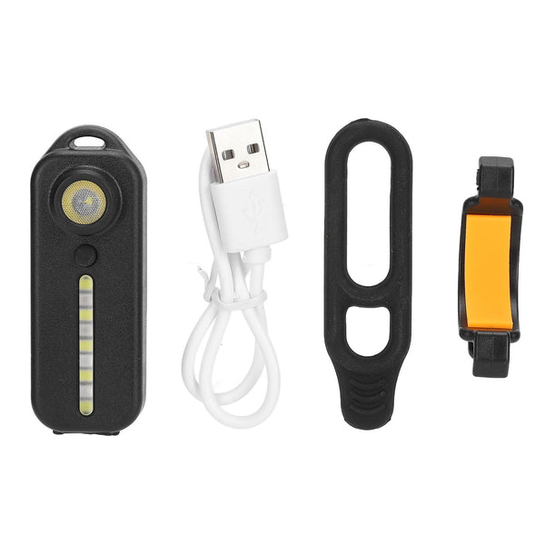 LED Warning Shoulder Light IPX3 USB Charging Bicycle Tail Lamp with 5 Light Modes Night Riding Equipment