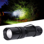 RGBW Flashlight IPX5 Waterproof 4 in 1 4 Colors Lighting 100‑200m Range Multi Function Flashlight for Mountaineering