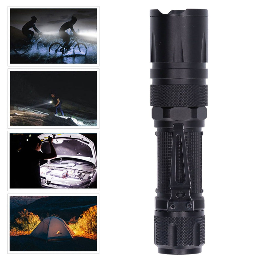 RGBW Flashlight IPX5 Waterproof 4 in 1 4 Colors Lighting 100‑200m Range Multi Function Flashlight for Mountaineering