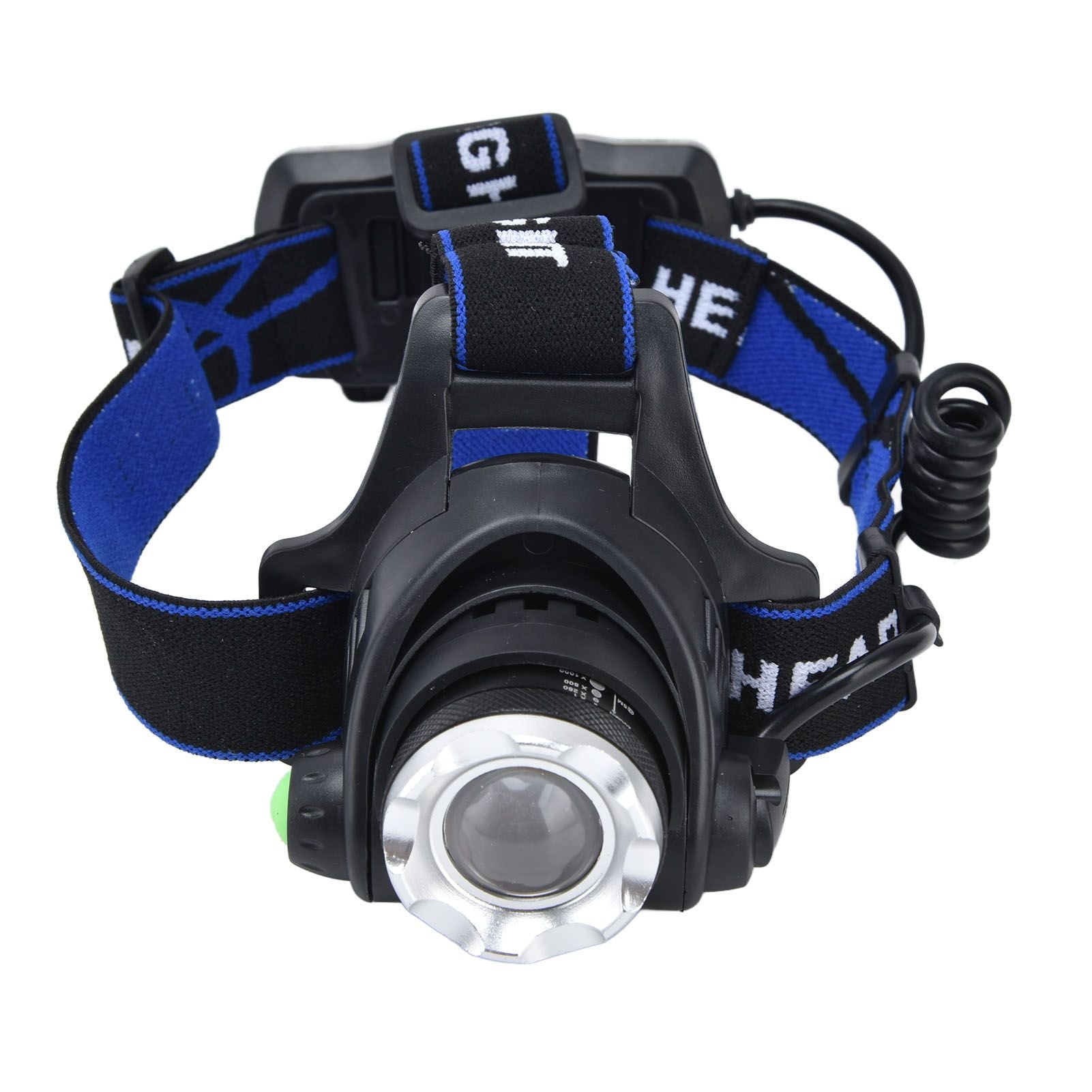 4 in 1 RGBW Focus Headlamp Telescopic Zoom USB Rechargeable Super Bright Headlight for Fishing