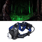 4 in 1 RGBW Focus Headlamp Telescopic Zoom USB Rechargeable Super Bright Headlight for Fishing
