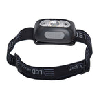 LED Headlamp Multifunctional Adjustable Angle Waterproof USB Charging Motion Sensor Portable Head Flashlight