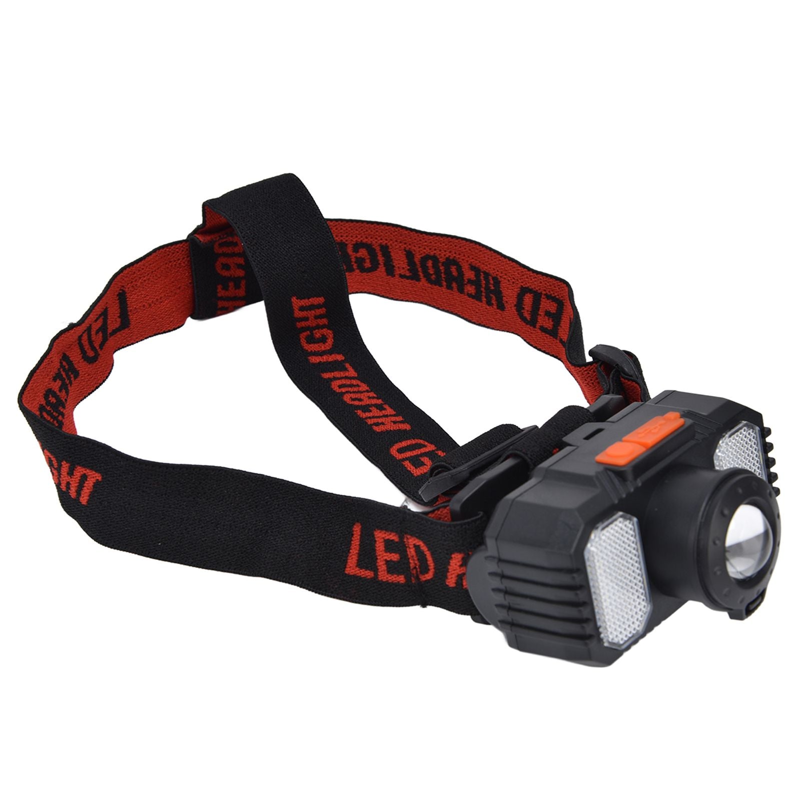 LED Headlight USB Charging Adjustable Zoom Dual Light Sources Waterproof Portable Headlight for Fishing Running