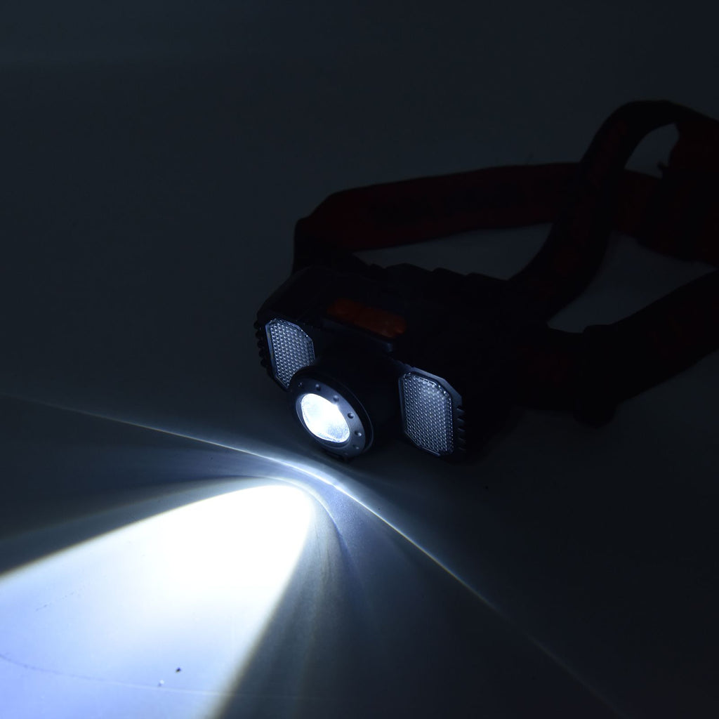 LED Headlight USB Charging Adjustable Zoom Dual Light Sources Waterproof Portable Headlight for Fishing Running