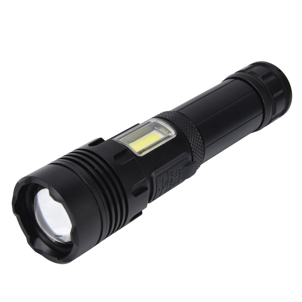 Glare Flashlight Super Bright Waterproof Zoomable with Power Display for Outdoor