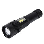 Glare Flashlight Super Bright Waterproof Zoomable with Power Display for Outdoor