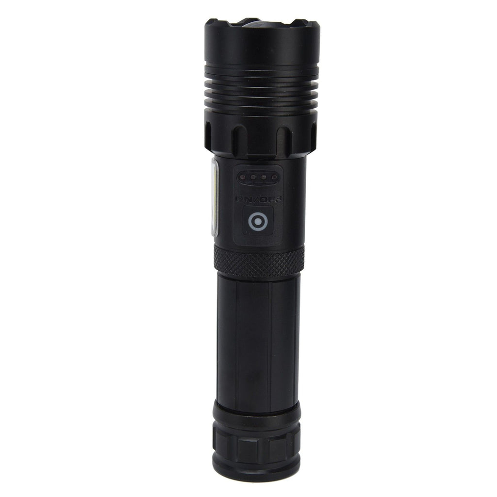Glare Flashlight Super Bright Waterproof Zoomable with Power Display for Outdoor