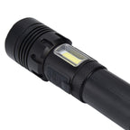 Glare Flashlight Super Bright Waterproof Zoomable with Power Display for Outdoor